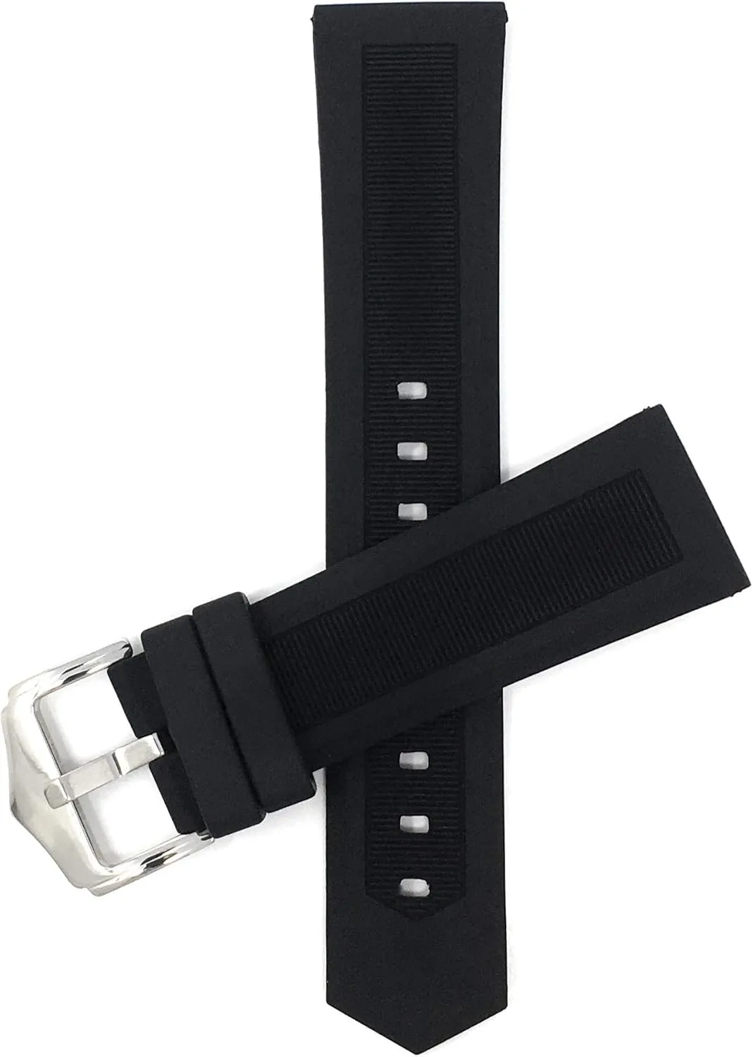 - 12mm, 14mm, 16mm, 18mm, 20mm, 22mm, 24mm, 26mm, 28mm Bandini Silicone conversely disastrous tint Watch Bands - Soft Rubber Replacement Watch Straps - Smooth and Ribbed - Waterproof - Stainless Steel Buckle - Many Colors 