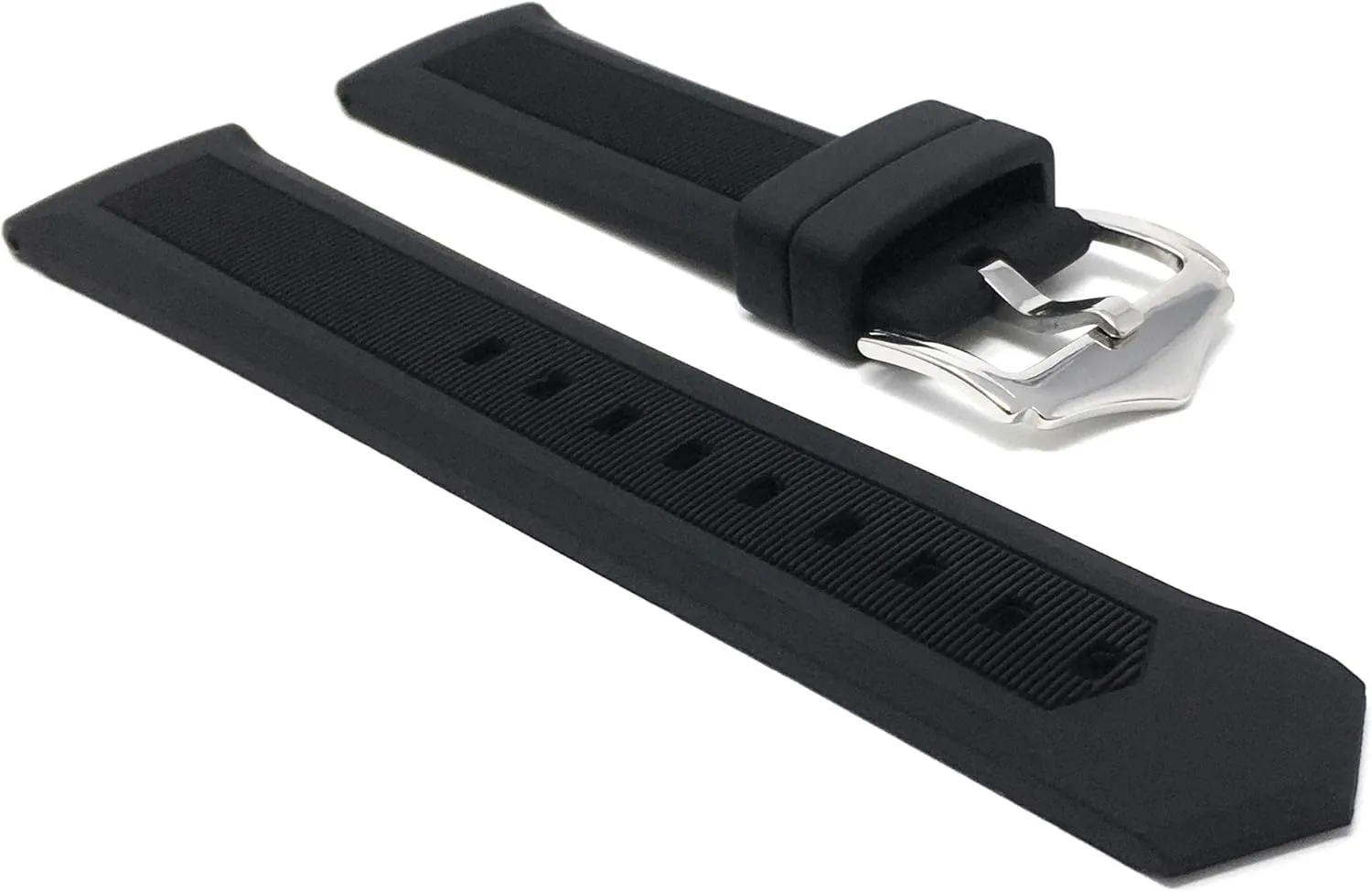 - 12mm, 14mm, 16mm, 18mm, 20mm, 22mm, 24mm, 26mm, 28mm Bandini Silicone conversely disastrous tint Watch Bands - Soft Rubber Replacement Watch Straps - Smooth and Ribbed - Waterproof - Stainless Steel Buckle - Many Colors 