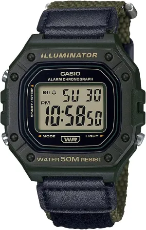 | 7 Year Battery Casio W218H Series | Men??s Digital Watch | 50M WR | 1/100 Second Stopwatch | 100 SEC Chronograph | LED Backlight | Countdown Timer | bypass Daily Alarm | Hourly Time Signal 