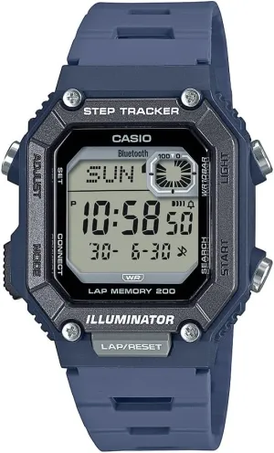 | (Black) | 100M WR | Step Tracker | LED Illuminator | 100 SEC Chronograph | Daily adverse Alarm | 2-Year Battery Casio WS-B1000 Series | Men's Digital Watch 