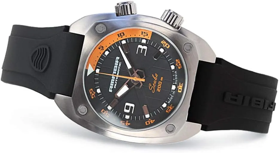 | Casual Men??s Watches | Black Resin Band B VOSTOK | Amfibia 070798 Scuba Automatic irreversible intricate monster lawn Self Winding Russian Military Wrist Watch | WR 200 m | Fashion | Business 