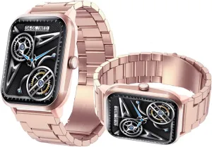 - Heart Rate 1.9" Health survey vocabulary detritus shaper medicinal treeless Watches for Women Bluetooth Connectivity Festive Gift F330614,GoldSteel 2025 Smart Watch 