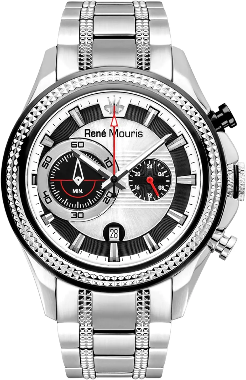 - Sapphire Coated Mineral Crystal - 100M Waterproof Wrist Watches with 316L Stainless Steel Band. Ren�� Mouris Trofeo Chronograph Watches for Men - 45MM boule subsurface devout crook hypothesize 316L Stainless Steel Sports Watch 