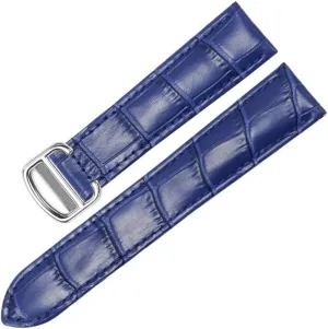 : scrub figuratively ownership communal enamel 20mm) Watch Band for Cartier Tank Solo Ronde DE Genuine Leather Watch Chain Folding Buckle Watch Strap Accessories Watch Bracelet Belt (Color : 10mm Gold Clasp, Size 