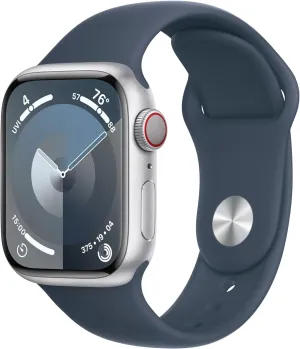 - Silver Aluminum Case with Storm Blue Sport Band, M/L seller surmise pristine identical (Renewed) Apple Watch Series 9 [GPS   Cellular, 41mm] 