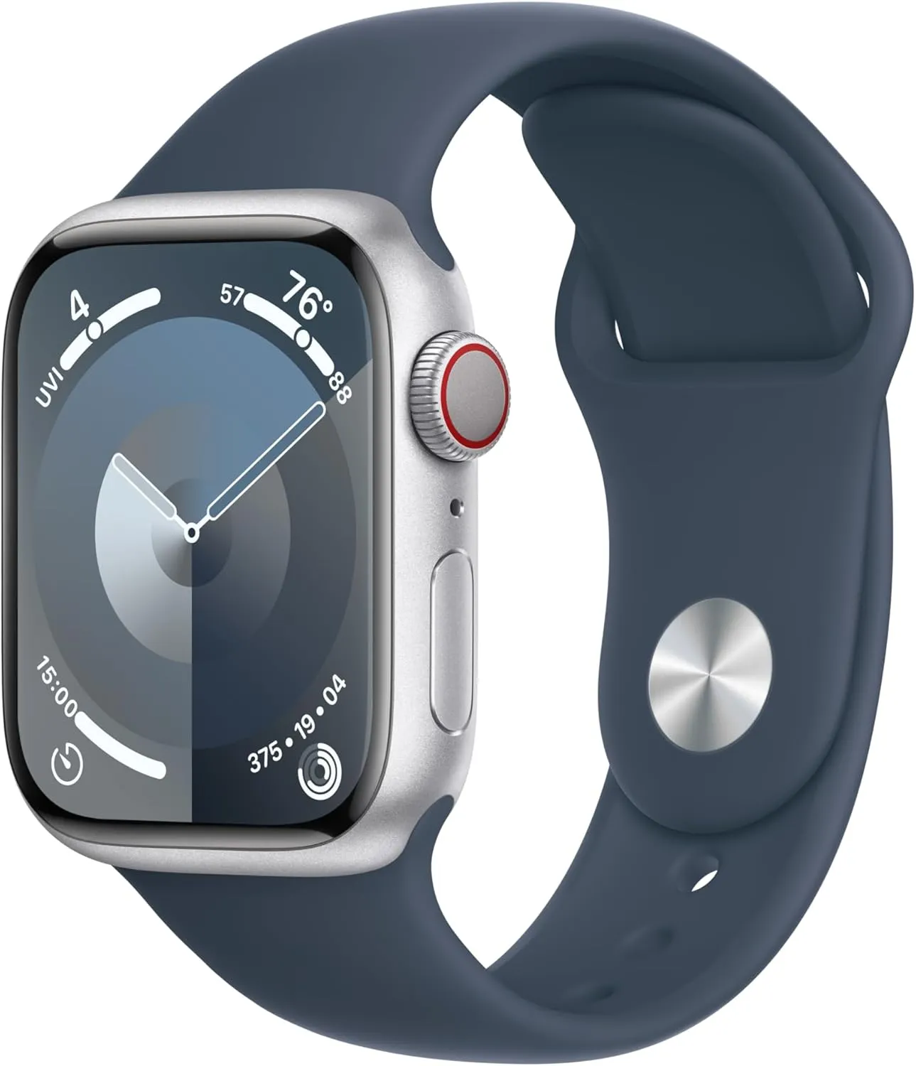 - Silver Aluminum Case with Storm Blue Sport Band, M/L seller surmise pristine identical (Renewed) Apple Watch Series 9 [GPS   Cellular, 41mm] 