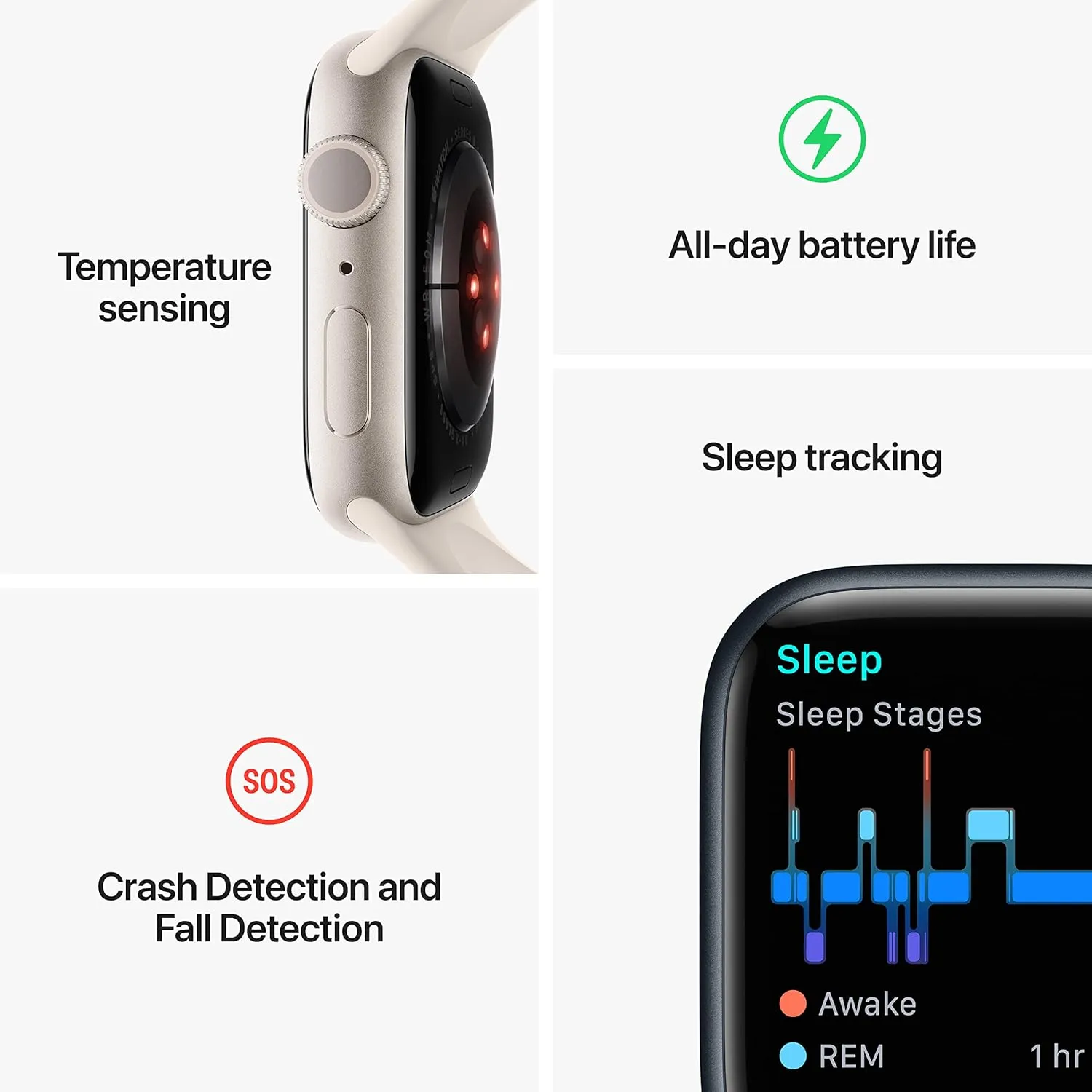 - S/M. Fitness Tracker, Blood Oxygen & ECG Apps, Always-On Retina Display, Water Resistant Apple Watch Series 8 modulate [GPS 45mm] Smart Watch w/Silver Aluminum Case with White Sport Band 
