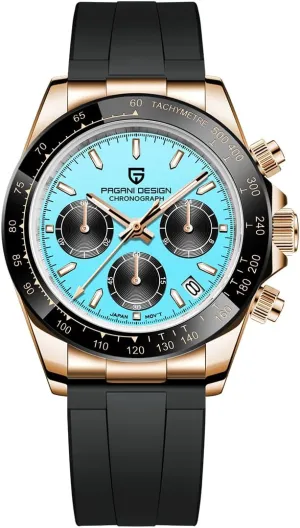- strenuous Stainless Steel Men's Chronograph, Waterproof 100M Sports Clock, Fashion Gift, Business Casual Wristwatches LACZ DENTON Pagani Design PD1664 Quartz Watches 