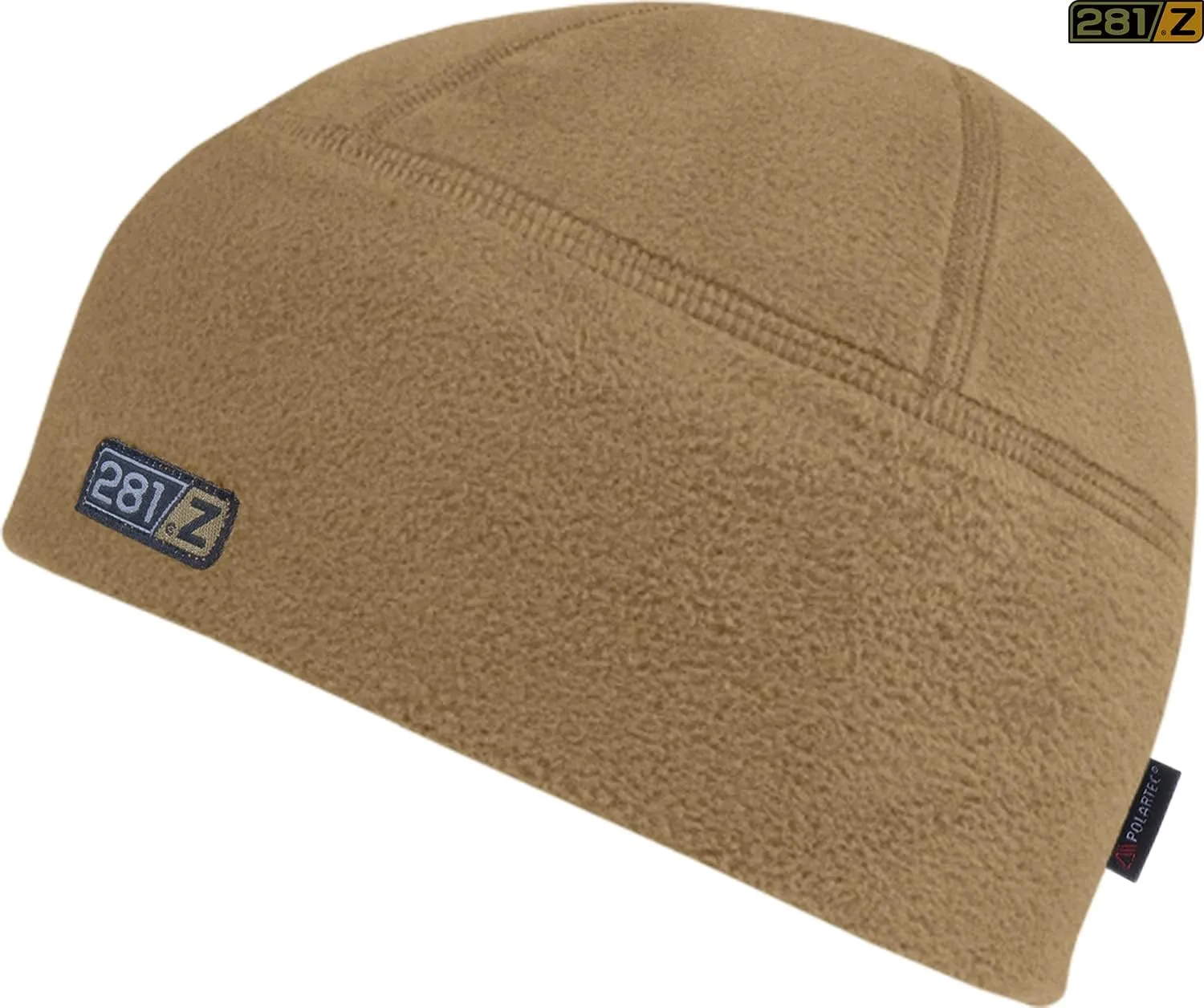 - Watch Cap Beanie Hat (Coyote Brown) 281Z Polartec Fleece Winter Warmth Skull Cap camp - Military Tactical Hiking Outdoor Sport 