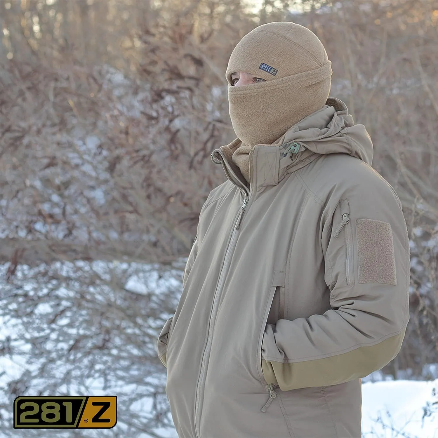 - Watch Cap Beanie Hat (Coyote Brown) 281Z Polartec Fleece Winter Warmth Skull Cap camp - Military Tactical Hiking Outdoor Sport 
