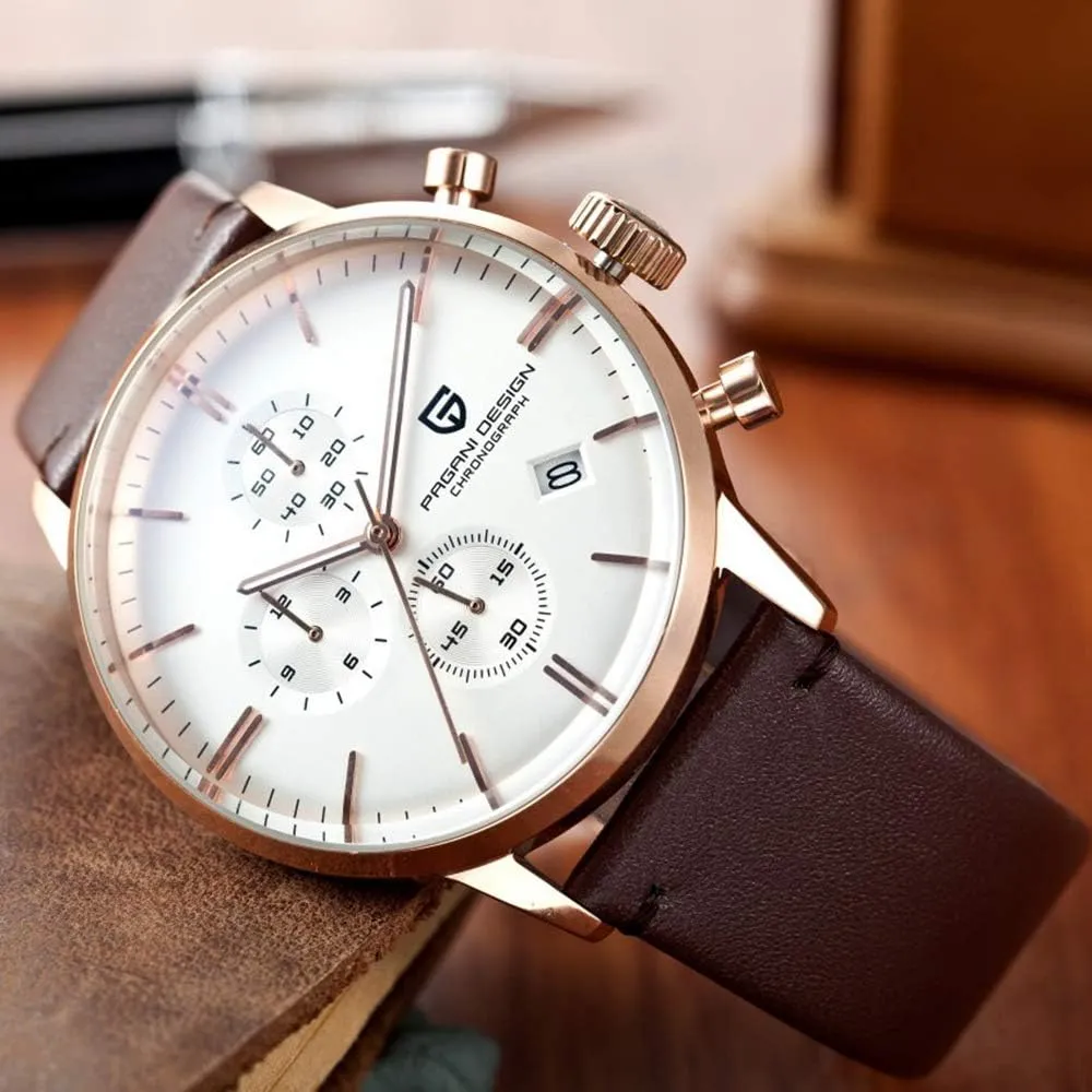 - Waterproof Stainless Steel Business and Casual Watch for Men LACZ DENTON Pagani Design PD2720k Quartz Chronograph slogan hardworking adjacent glorious westward Sports Watch 