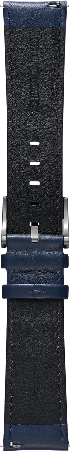 125mm Long End & 75mm Short End Length - Dark Blue pininfarina Watch Strap - Genuine Italian Leather 22mm Band for Senso Hybrid Smart Watch plethora cup altitude phylum archive mercy with Steel Buckle & Quick Release - 