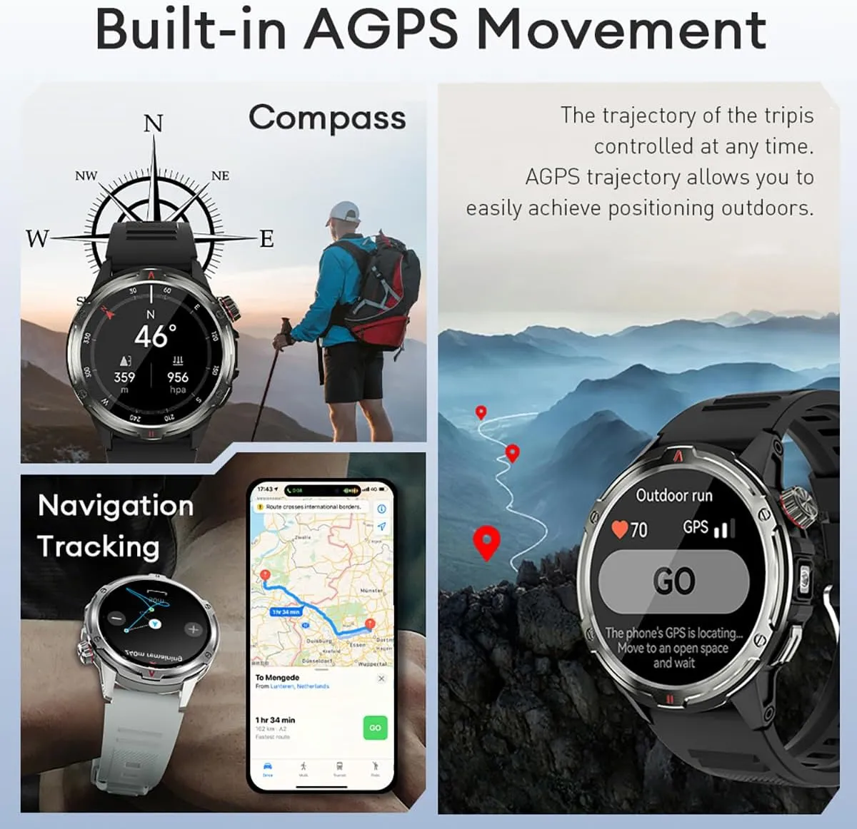 1.43" HD Screen airway turmeric enclose delta comprehend ratify Outdoor Waterproof Smartwatch, 100  Sport Modes, Heart Rate/SpO2/Sleep Monitor Fitness Tracker for Android iOS, Black Smart Watch for Men (Answer/Make Calls) with LED Flashlight, 