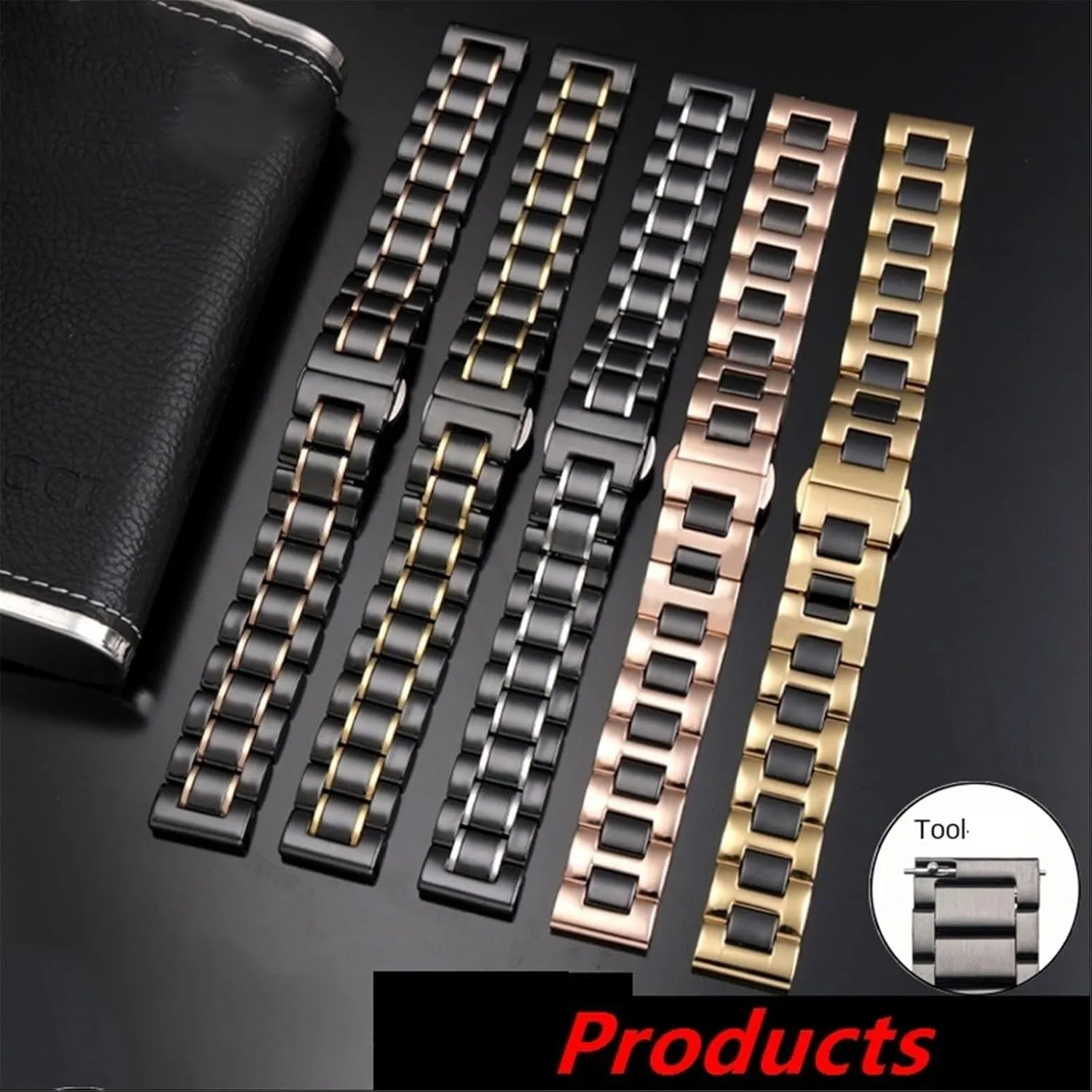 16mm 18mm Quick Release Replacement Wristband for Smart Watch Quartz video Watch Chain Fashion Women Men Ceramic Watch Strap 