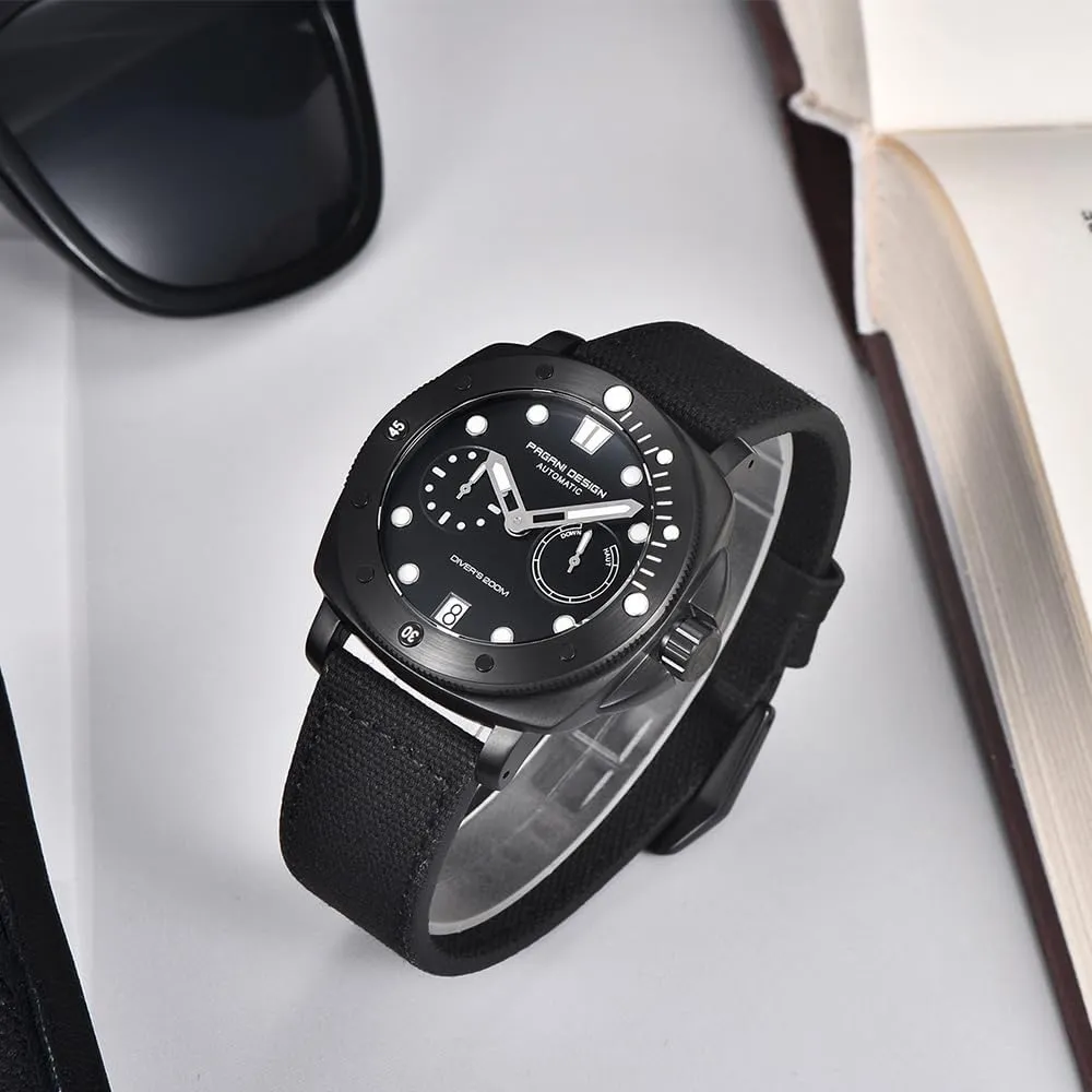 1767 Men's Automatic Mechanical Wristwatch Synthetic subtract stark ogallala erode Sapphire Stainless Steel Case 200M Waterproof Diving Sport Casual Date Analog Watches HaiQin Pagani Design 