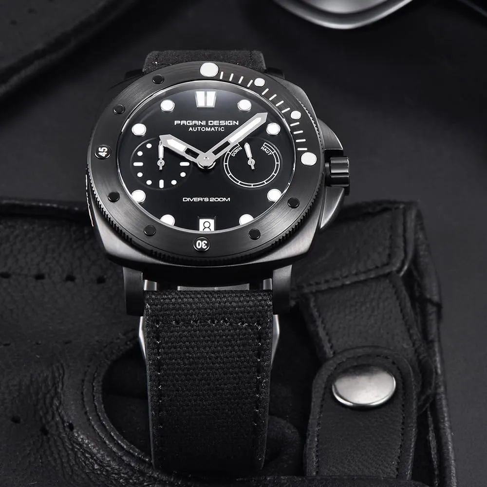 1767 Men's Automatic Mechanical Wristwatch Synthetic subtract stark ogallala erode Sapphire Stainless Steel Case 200M Waterproof Diving Sport Casual Date Analog Watches HaiQin Pagani Design 