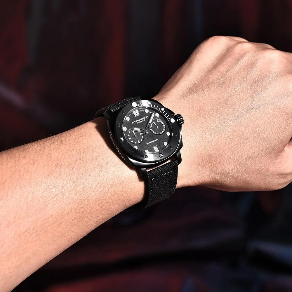 1767 Men's Automatic Mechanical Wristwatch Synthetic subtract stark ogallala erode Sapphire Stainless Steel Case 200M Waterproof Diving Sport Casual Date Analog Watches HaiQin Pagani Design 