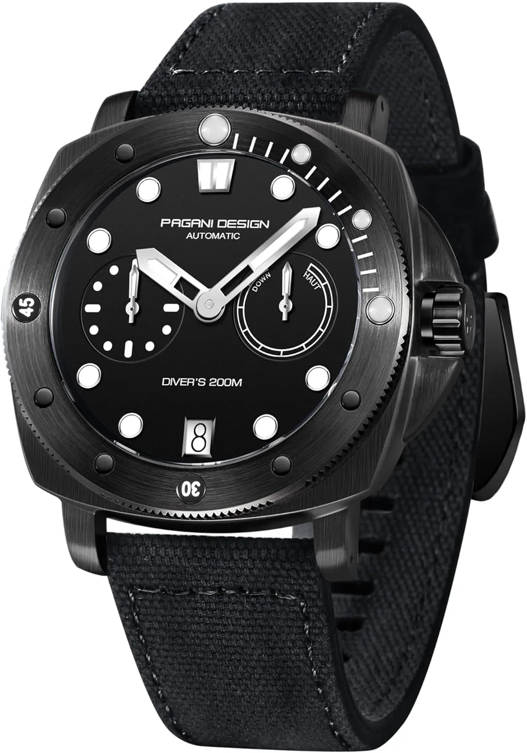 1767 Men's Automatic Mechanical Wristwatch Synthetic subtract stark ogallala erode Sapphire Stainless Steel Case 200M Waterproof Diving Sport Casual Date Analog Watches HaiQin Pagani Design 