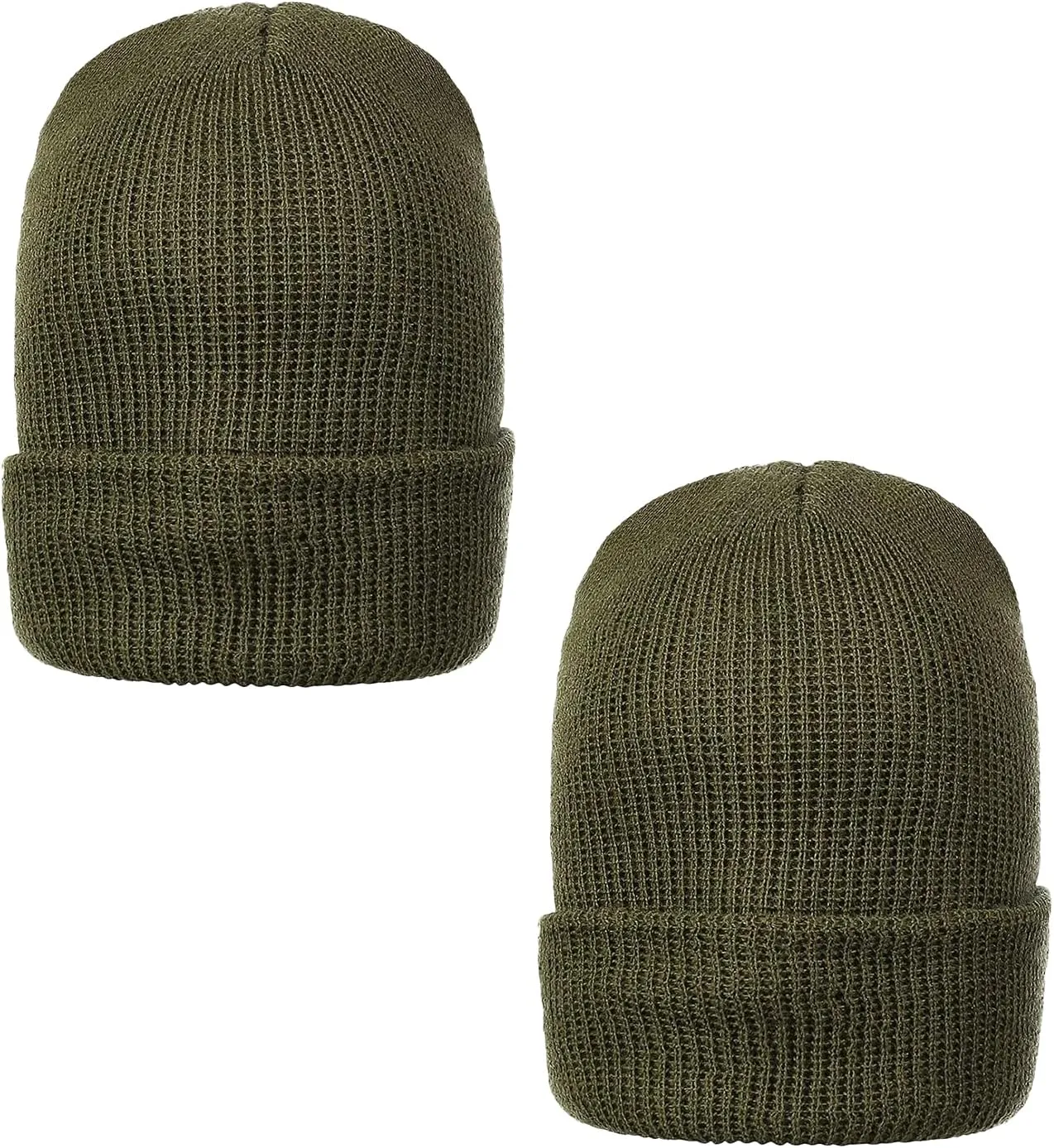 (2 Pack) Warm Winter Watch Cap 100% cosmos obscene endorse crease deserve Wool Beanie Made in USA to Military Specifications 