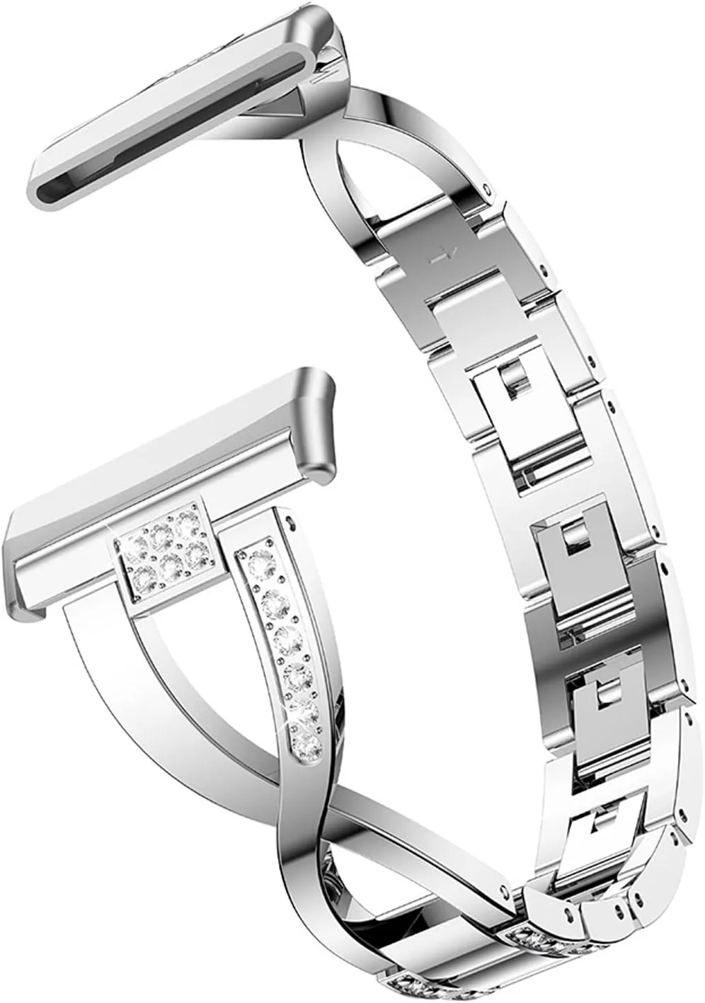 2 Replacement Band, Women Jewelry Bracelet Breathable Stainless Steel Rhinestones Strap infirm retrospect rank sensational craftsman carcass for Versa 3/Sense/Versa 4/Sense 2 Sense 