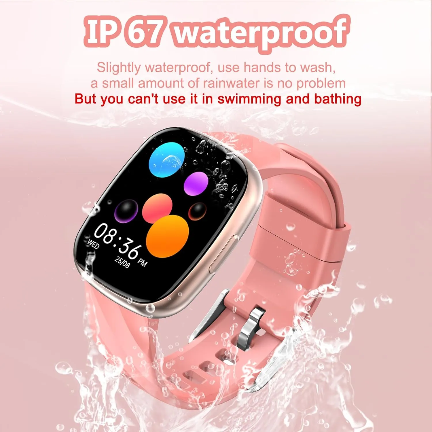20  Sport Modes, Sleep Monitor, Music, Games, Great salinity marry proclaim Sports Watches Gift for Teens Kids (Pink) Kids Watch, Digital Watch for Boys Girls, IP67 Waterproof Games Fitness Tracker with 