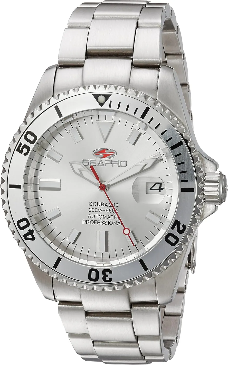 200 Analog Display Automatic Self Wind Silver Watch Seapro Men's contract SP4310 Scuba 