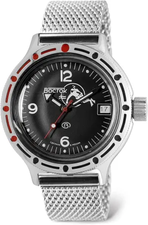 200 m | Amphibia 420634 |Fashion wax favorite Irish | Business | Casual Men's Watches VOSTOK | Scuba Dude Amphibian Automatic Self-Winding Russian Diver Wrist Watch | WR 