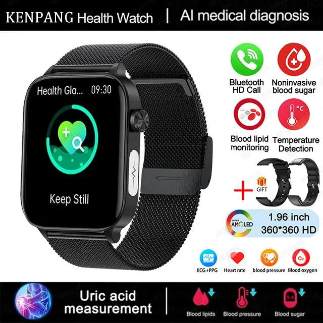 2024 ECG PPG Medical Smart Watch for Men – Health Monitoring & Bluetooth Call