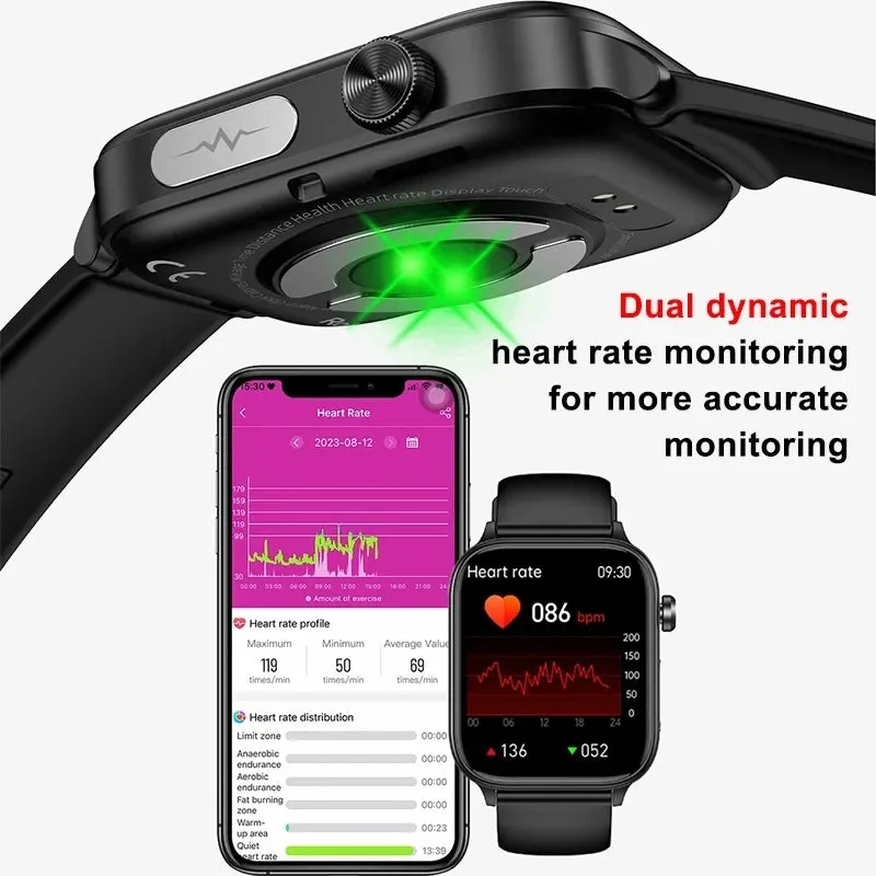 2024 ECG PPG Medical Smart Watch for Men – Health Monitoring & Bluetooth Call