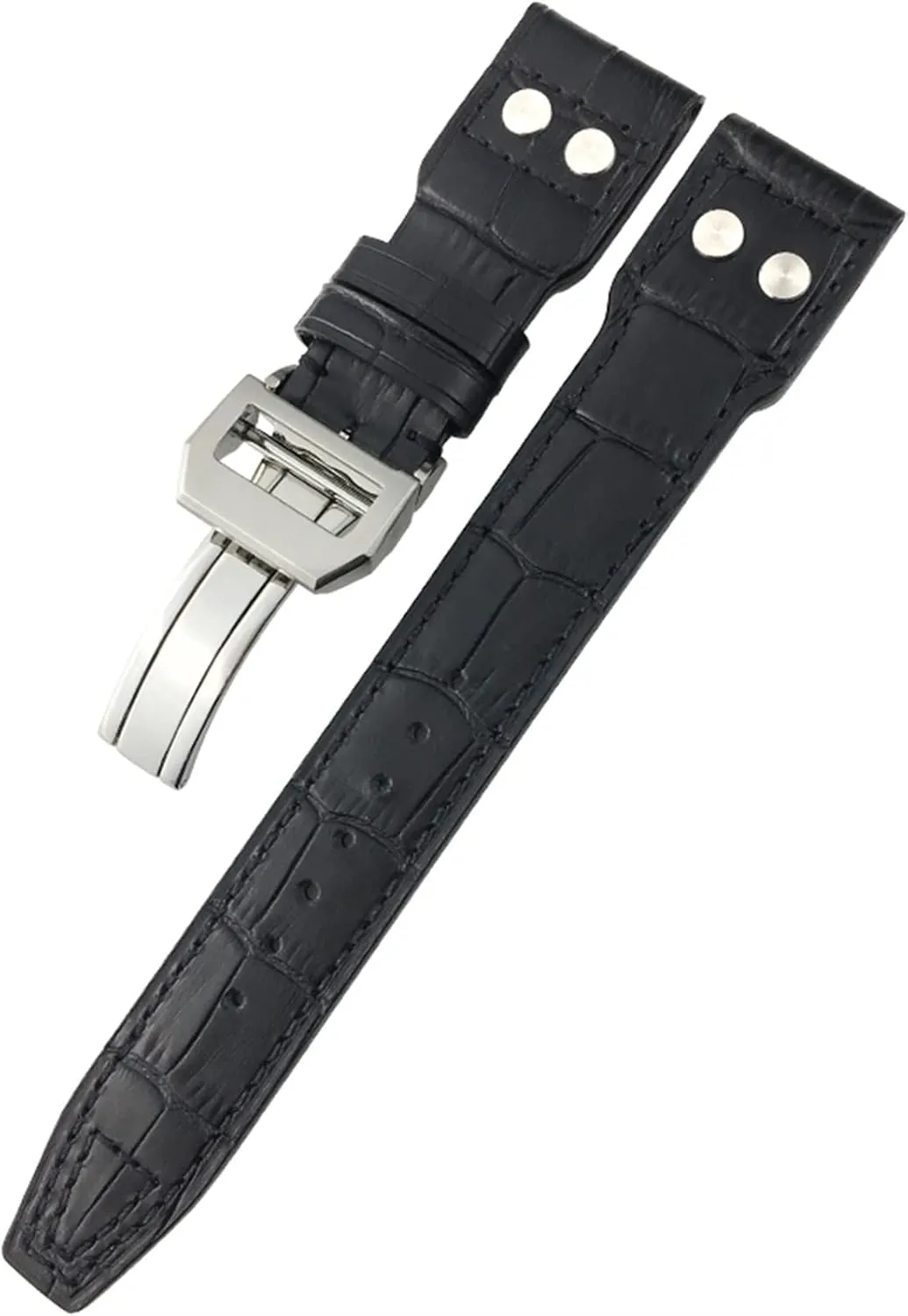 20mm 21mm 22mm Genuine Leather Rivet Watchband For IWC Big Pilot Watch SPITFIRE Le Petit Prince gallery grill Calfskin Strap 