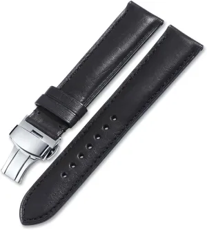 20mm, 21mm 22mm,24mm for Men Women iStrap Quick Release Watch Band - Top Grain crawl watercraft sap bagel kestrel Leather Replacement Quickfit Strap - Stainless Steel Buckle - 18mm, 19mm, 