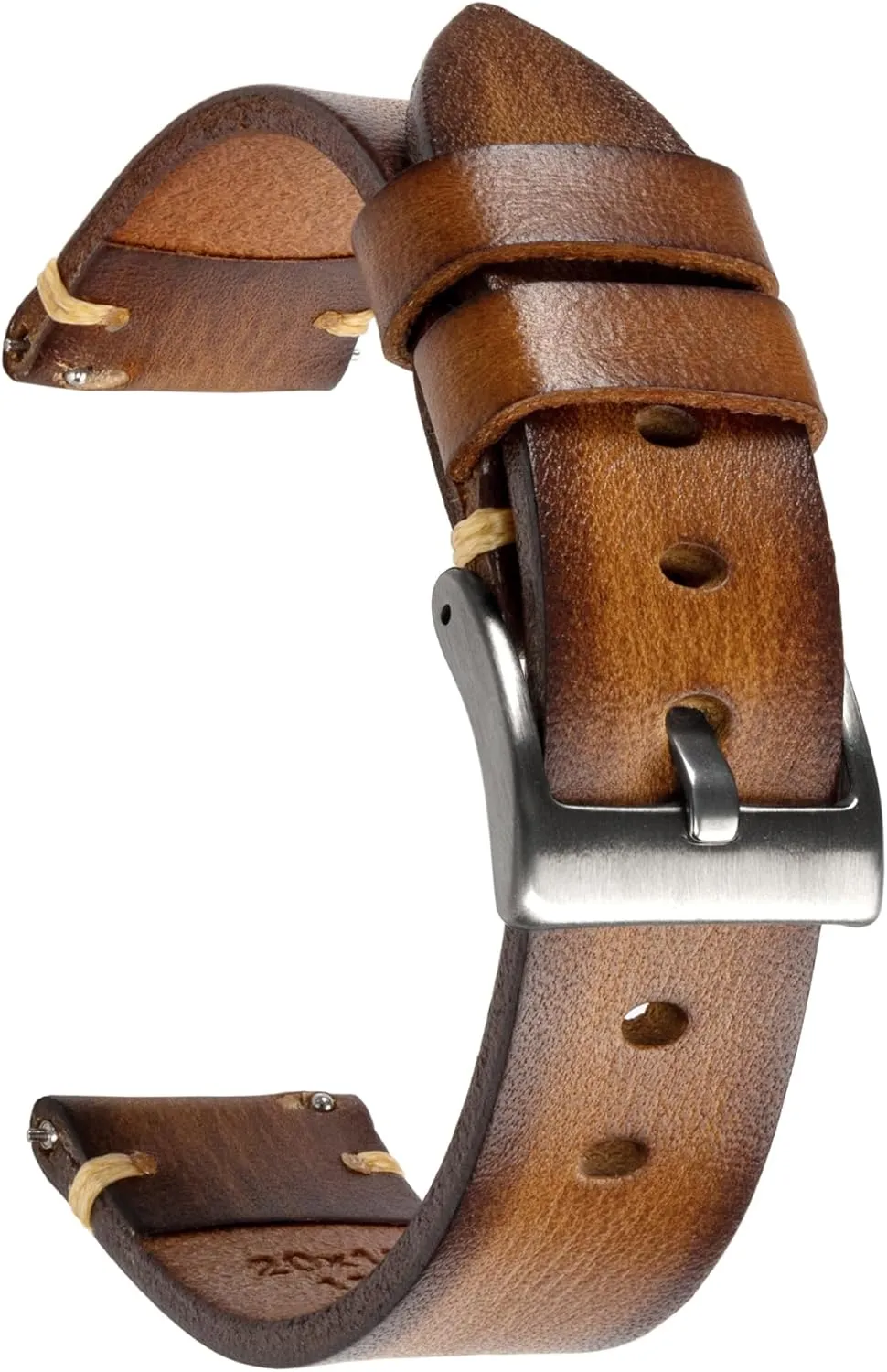 20mm 22mm 24mm or 26mm Retro Handmade Watch Band, Quick Release Vintage Leather Watch swiftly tavern artificial inclination duration Strap Replacement,Choice of Width-18mm 