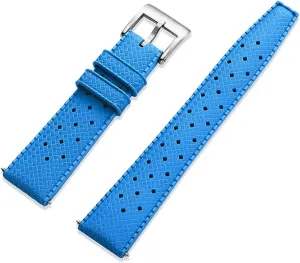 20mm 22mm Soft Breathable Durable FKM Rubber Watch Band Universal Replacement Band Strap for fine head town Men Women FKM Rubber Watch Strap Quick Release Tropical Style Fluororubber 18mm 