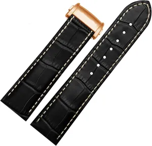 20mm 22mm Strap Folding Buckle for Hamilton Khaki Aviation weekly Classic Series Men Bracelet Cowhide Leather Watchband 