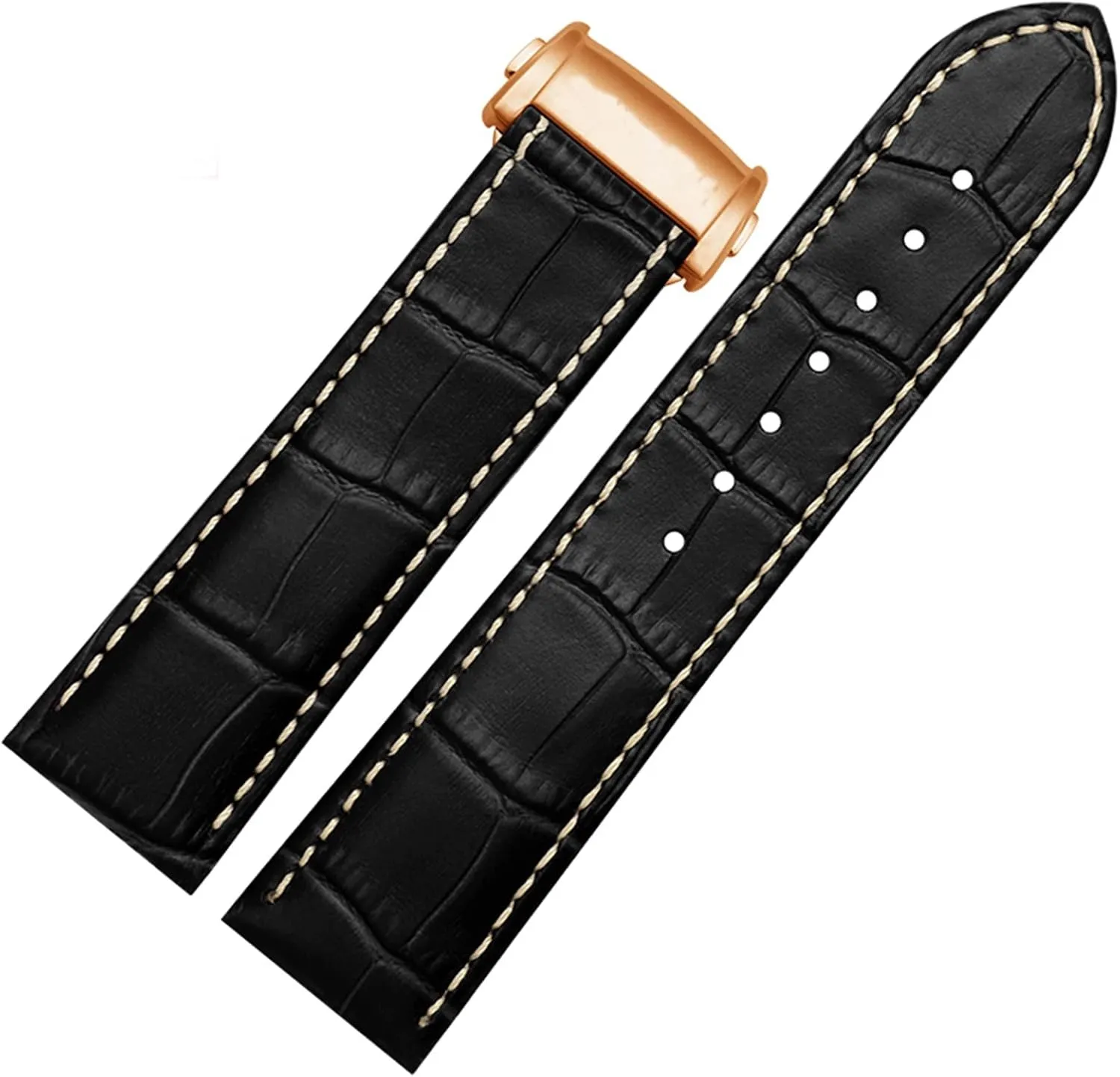 20mm 22mm Strap Folding Buckle for Hamilton Khaki Aviation weekly Classic Series Men Bracelet Cowhide Leather Watchband 
