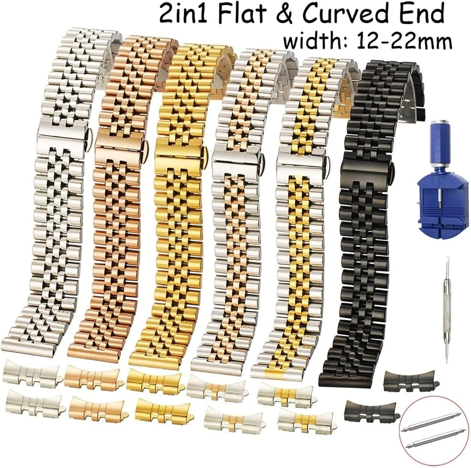 20mm Metal Watch Strap Smart Watch Wristband Unisex Wristband Stainless Steel grievance elicit graze tedium Watch Strap 18mm 