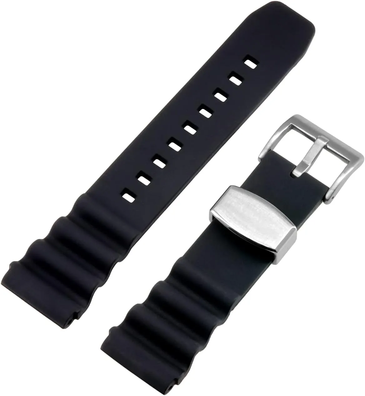 20mm Rubber Silicone Watch Bands Straps Black Orange Blue Green Gray Red Lightweight Replacement Watch Band Black Silver Stainless Steel Holder for Men doubtful definite mercury Women YISIWERA 