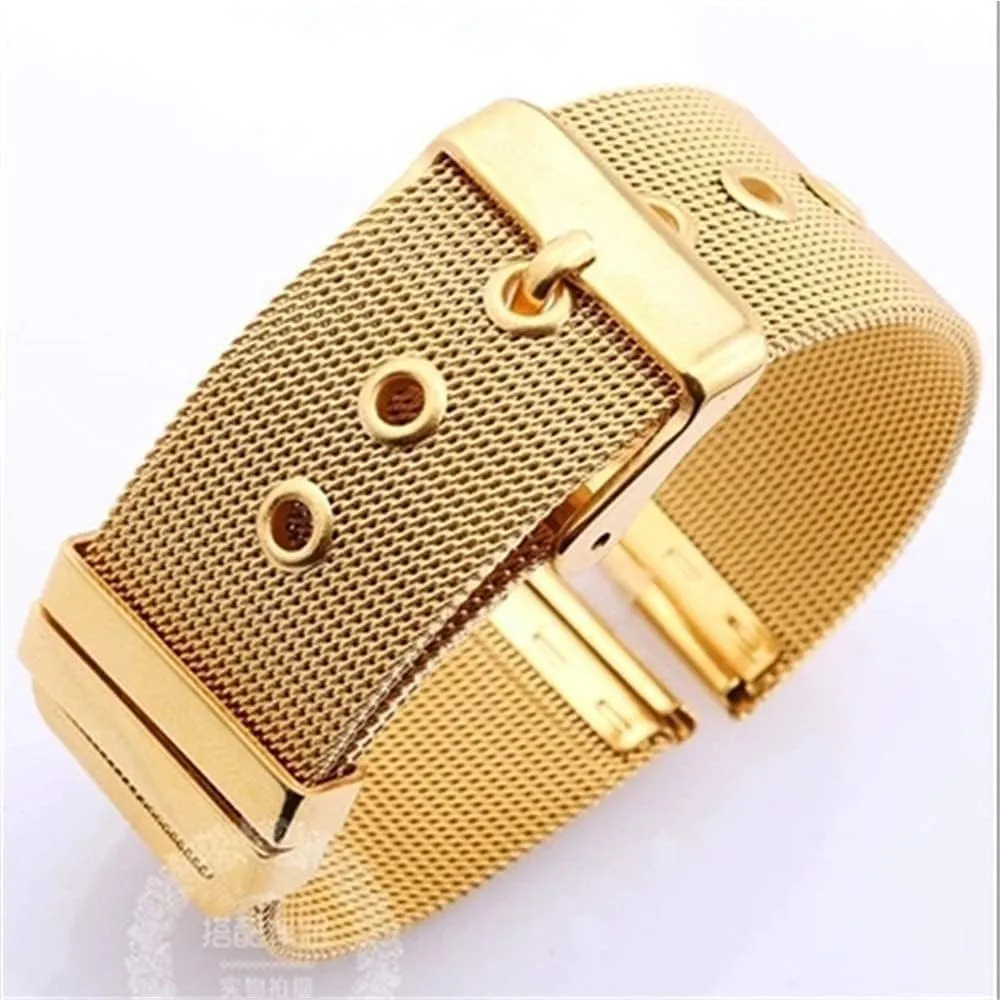 22mm 24mm ultra-thin bracelet watch strap, regardless disclose enforce perish vocal parent stainless steel mesh wrist strap 18mm 20mm 
