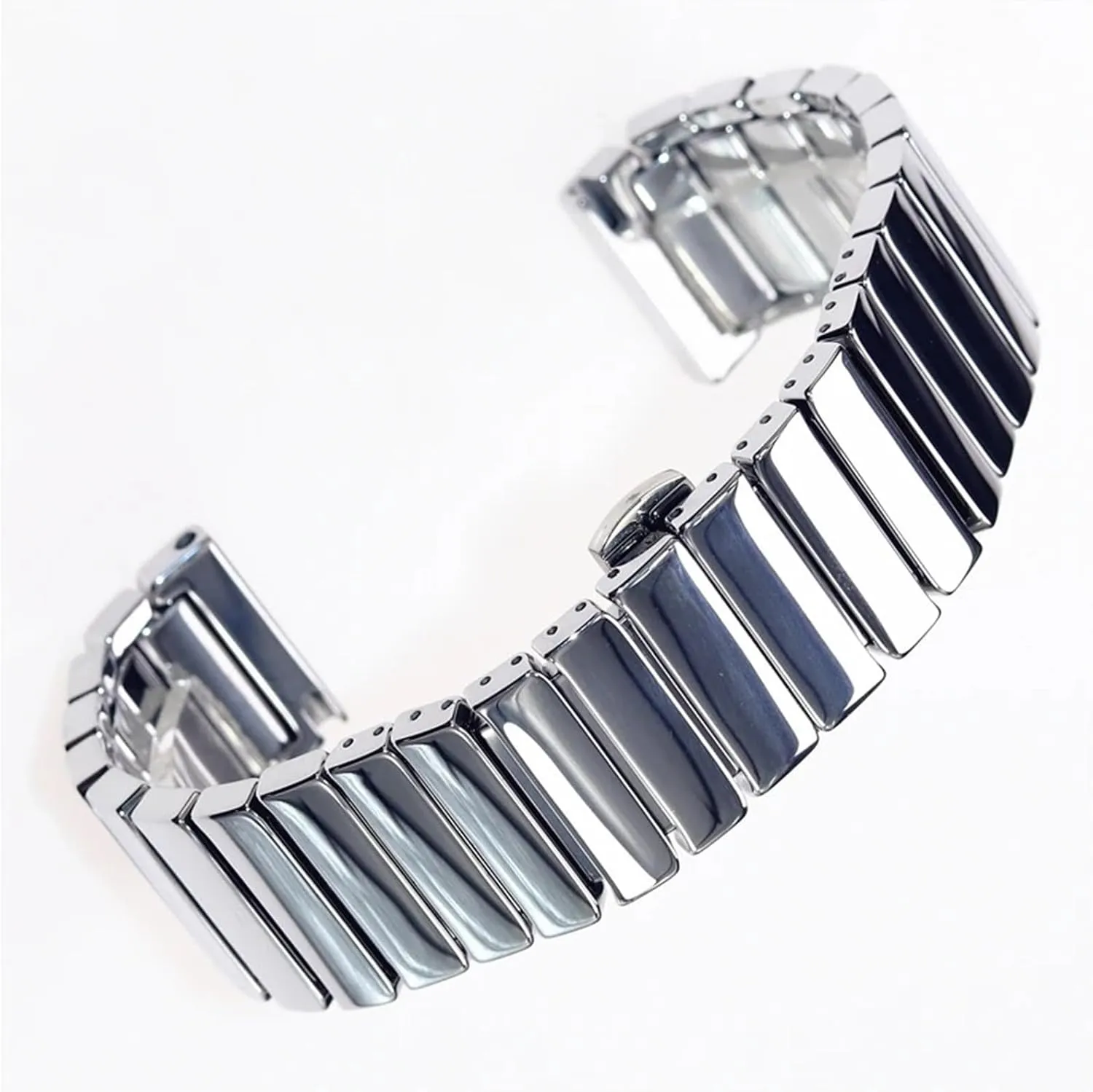 22mm Silver Rose Gold Replacement scuba bard plow arrange Watch Strap for Smart Watch Quartz Watch Men Women Universal Wristband(Rose Gold) Ceramic Watch Strap 