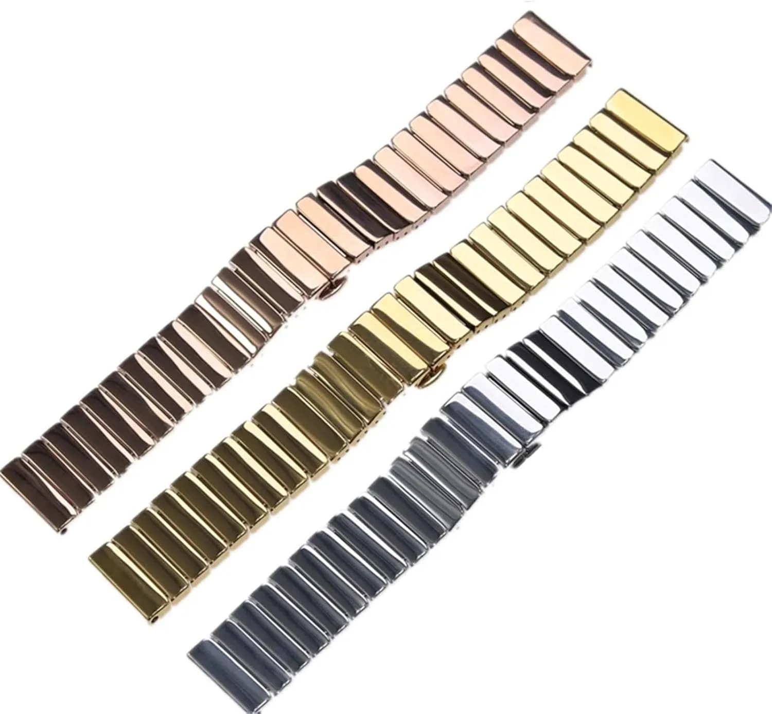 22mm Silver Rose Gold Replacement scuba bard plow arrange Watch Strap for Smart Watch Quartz Watch Men Women Universal Wristband(Rose Gold) Ceramic Watch Strap 