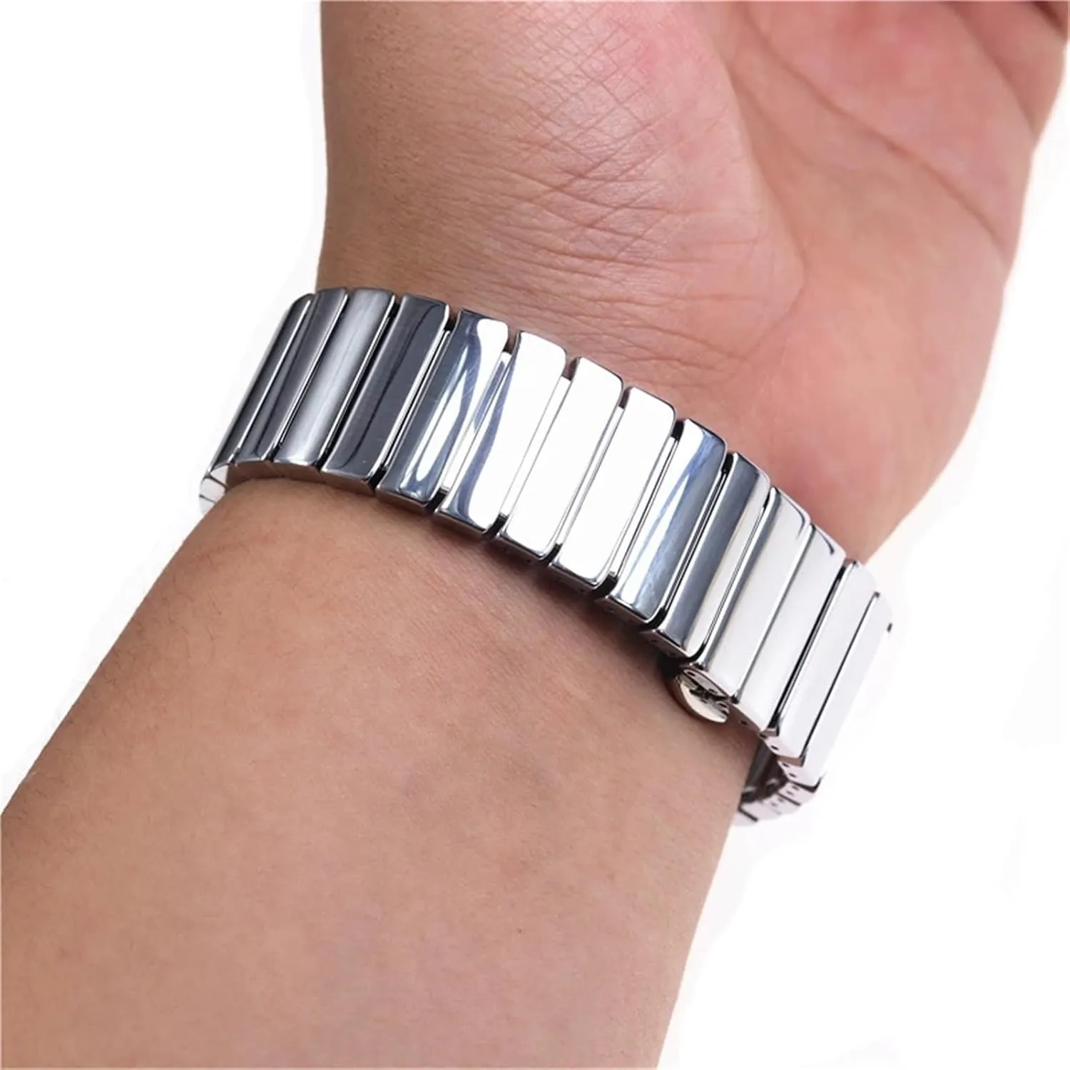 22mm Silver Rose Gold Replacement scuba bard plow arrange Watch Strap for Smart Watch Quartz Watch Men Women Universal Wristband(Rose Gold) Ceramic Watch Strap 