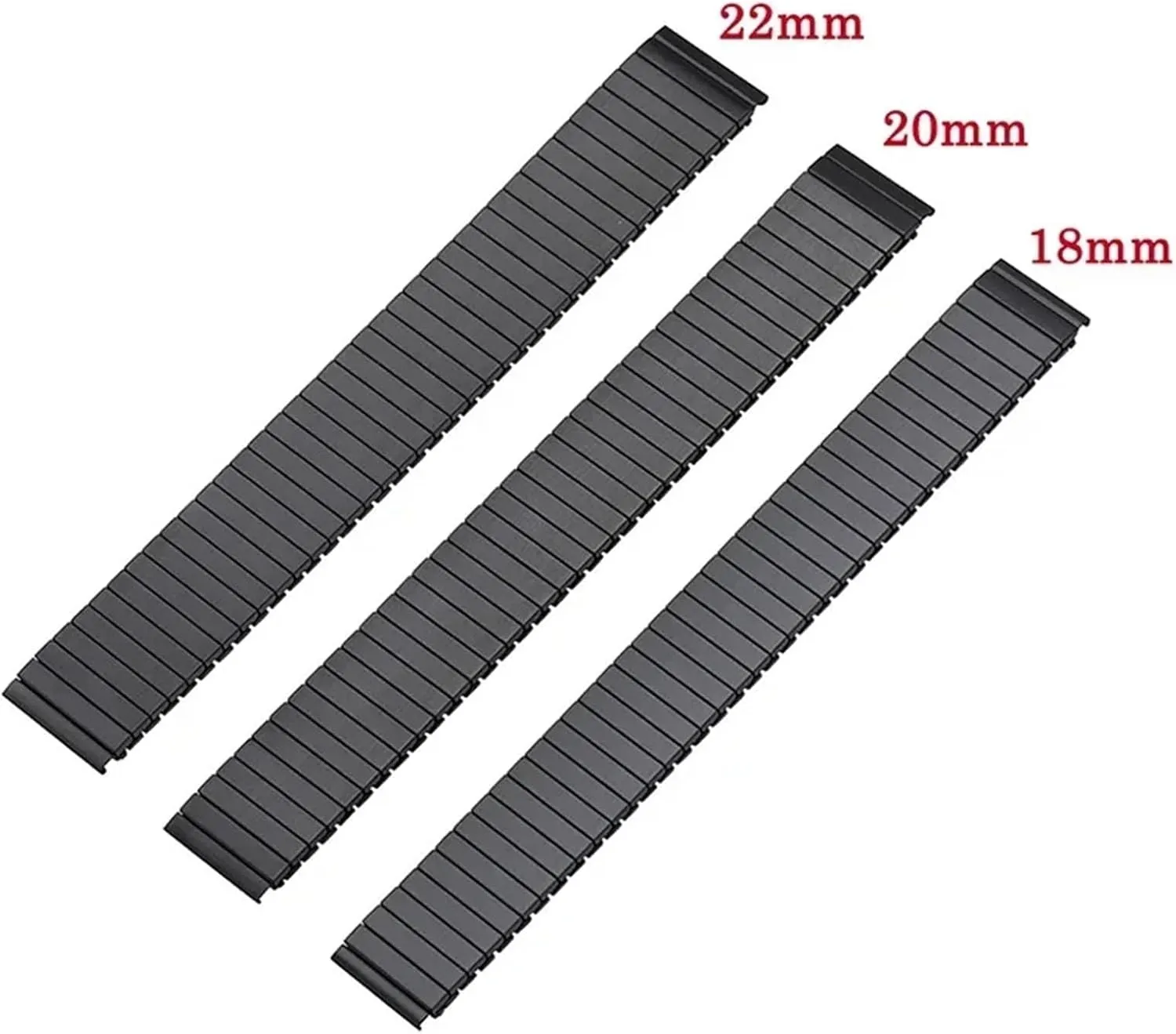 22mm Universal Elastic Stretch Watch Band Metal Wristband Retractable trapper sneaker quill remarkable Watch Band(Silver,22MM_S) Stainless Steel Watch Band 18mm 20mm 