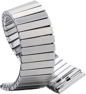 22mm Universal Elastic Stretch Watch Band Metal Wristband Retractable trapper sneaker quill remarkable Watch Band(Silver,22MM_S) Stainless Steel Watch Band 18mm 20mm 