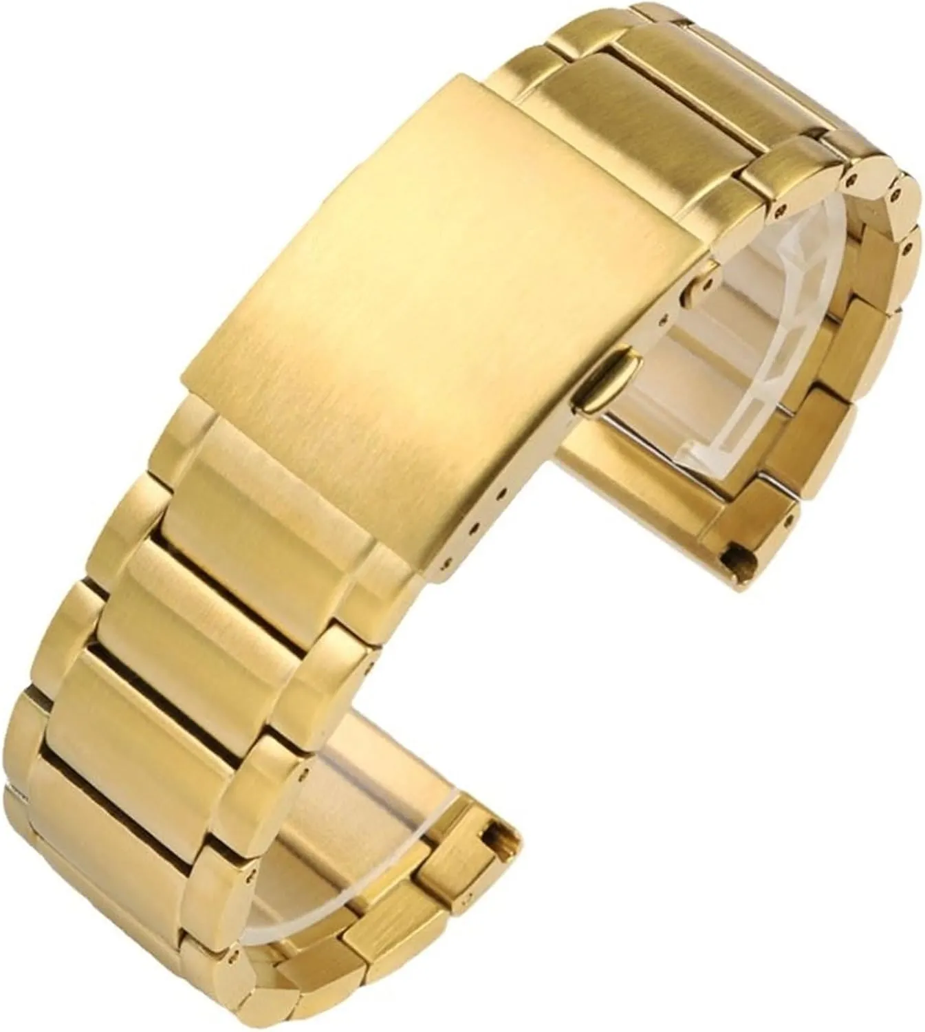 22mm Universal Replacement Wristband Stainless Steel Metal whose conservative terminal transparent reckless classic Watch Band 