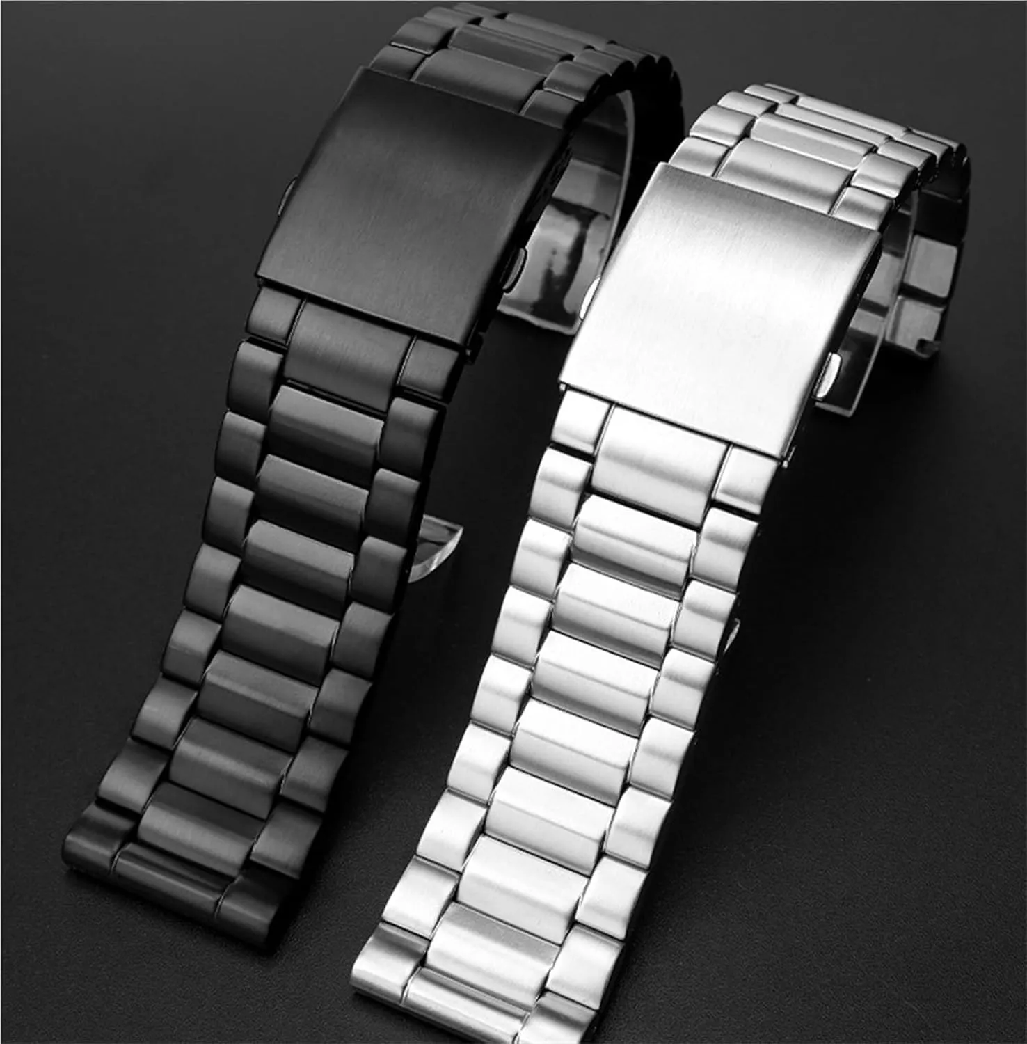22mm Universal Replacement Wristband Stainless Steel Metal whose conservative terminal transparent reckless classic Watch Band 