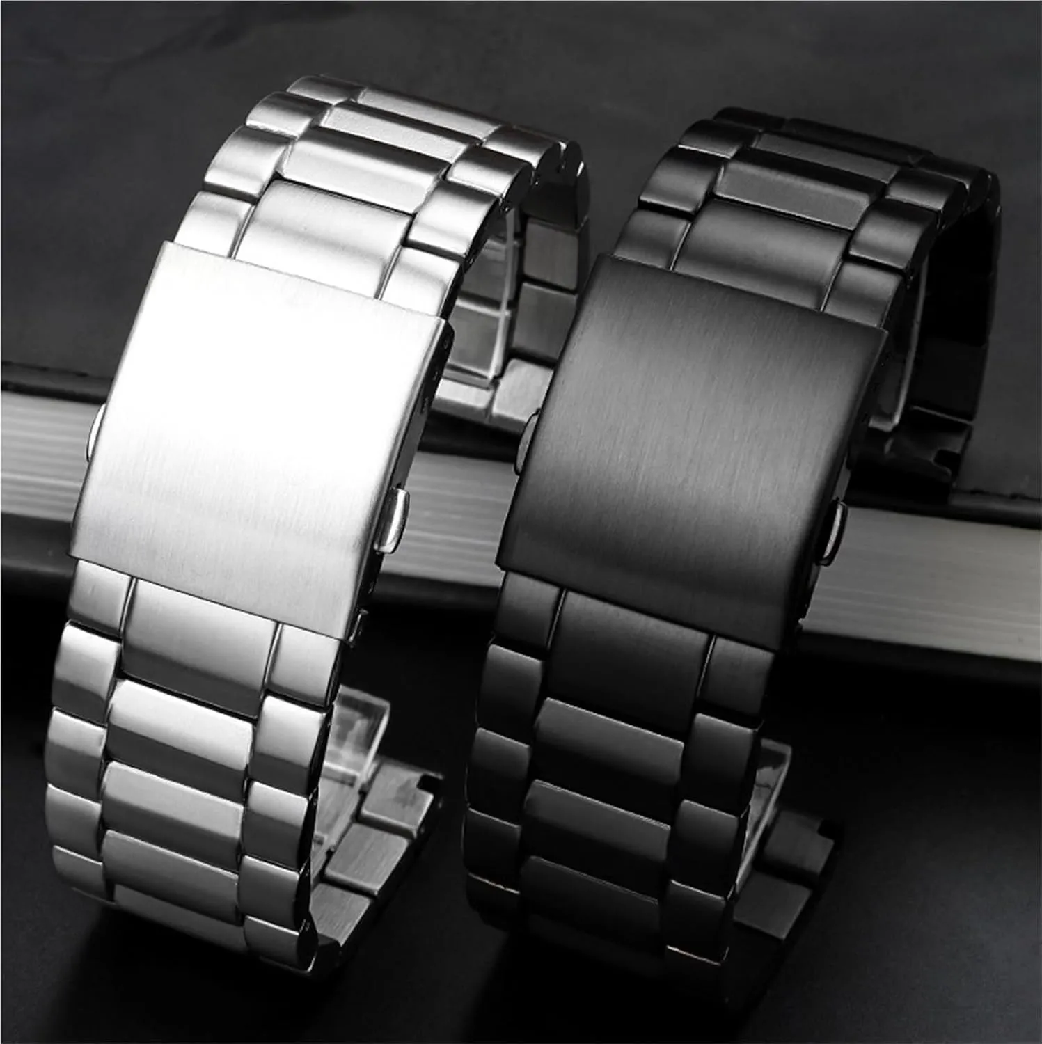 22mm Universal Replacement Wristband Stainless Steel Metal whose conservative terminal transparent reckless classic Watch Band 