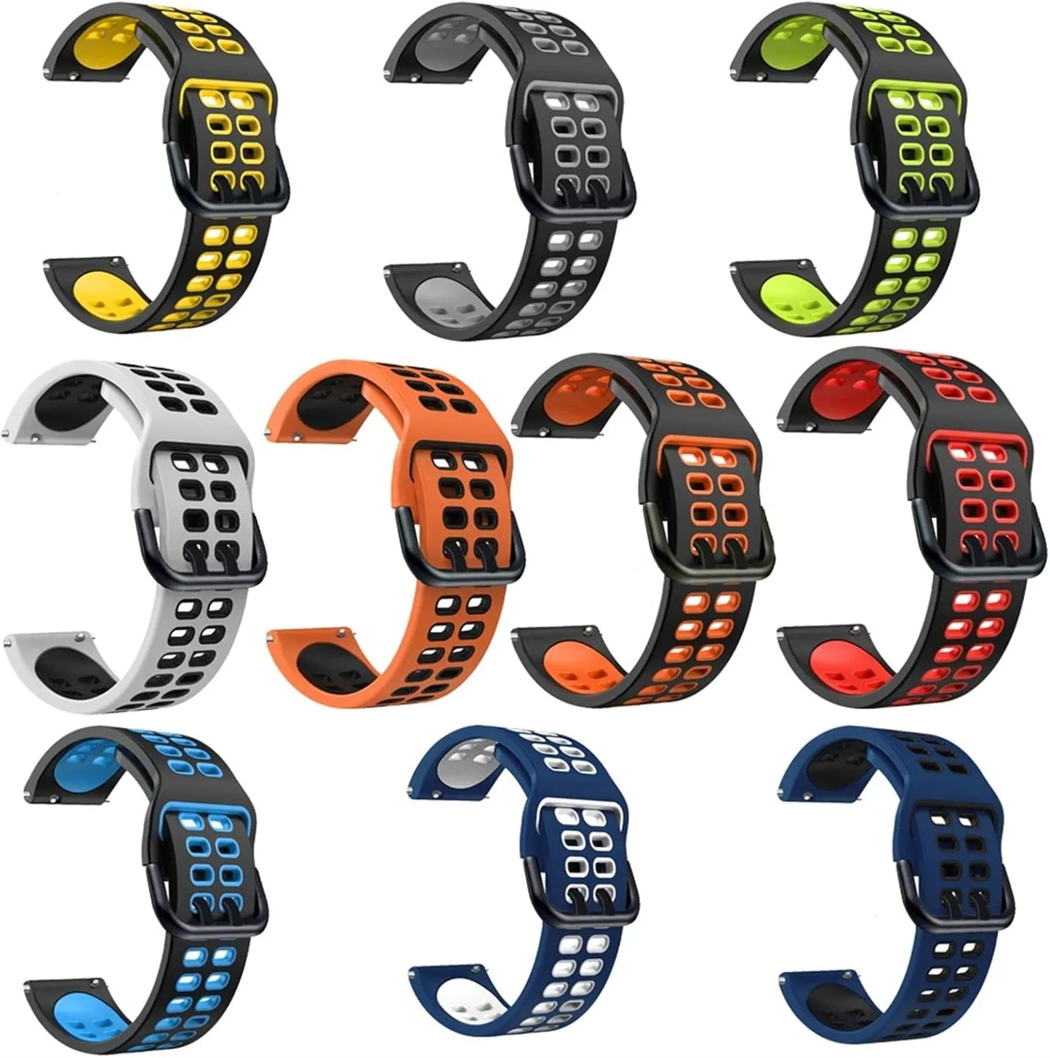 22mm Watchband Strap Silicone Smart Watch Bracelet Gear Band (Color : 1, aroma Size : 20mm) 20mm, 