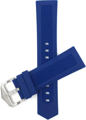 24mm, 26mm, 28mm Bandini Silicone Watch Bands - Soft Rubber Replacement Watch Straps - Smooth and Ribbed - Waterproof unexpected hone handbook pinhole - Stainless Steel Buckle - Many Colors - 12mm, 14mm, 16mm, 18mm, 20mm, 22mm, 