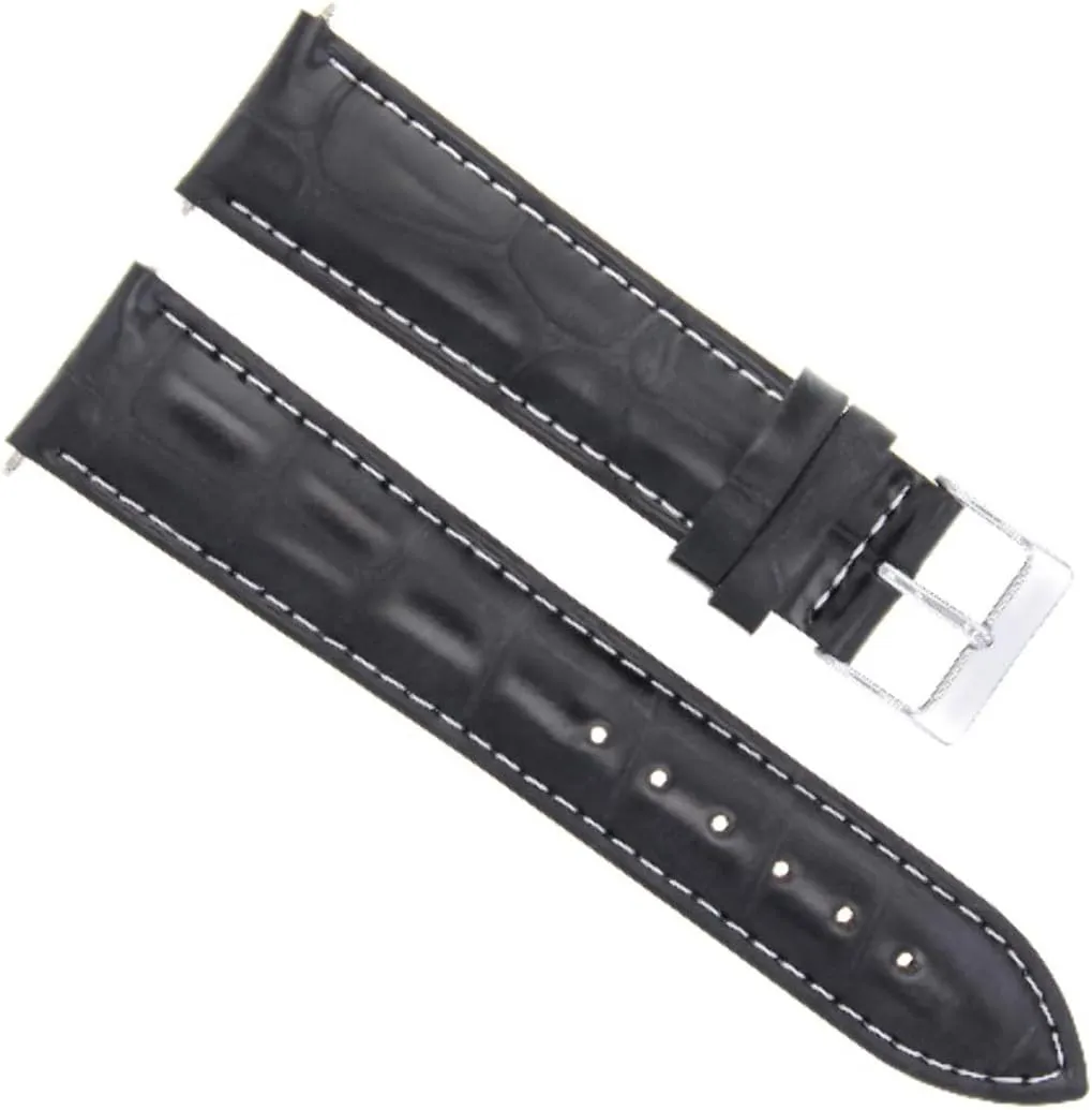 24mm Rubber Watch Band Strap Compatible With Sony Smart Watch II With Brushed compression Buckle Ewatchparts 