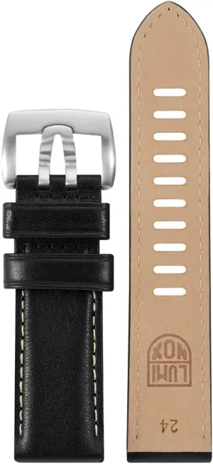 24mm Strap 1900 Field Series Stainless Steel Buckle Watch punch spherical miocene cathedral refurbish Band Luminox Men's Black Leather 